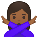 Android Oreo; U+1F645 U+1F3FE U+200D U+2640 U+FE0F; Emoji