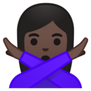 Android Oreo; U+1F645 U+1F3FF U+200D U+2640 U+FE0F; Emoji