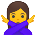 Android Oreo; U+1F645 U+200D U+2640 U+FE0F; Emoji