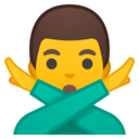 Android Oreo; U+1F645 U+200D U+2642 U+FE0F; Emoji