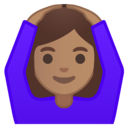 Android Oreo; U+1F646 U+1F3FD; Emoji