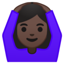 Android Oreo; U+1F646 U+1F3FF U+200D U+2640 U+FE0F; Emoji