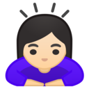 Android Oreo; U+1F647 U+1F3FB U+200D U+2640 U+FE0F; Emoji