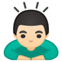Android Oreo; U+1F647 U+1F3FB U+200D U+2642 U+FE0F; Emoji
