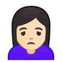Android Oreo; U+1F64D U+1F3FB U+200D U+2640 U+FE0F; Emoji