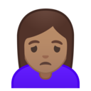Android Oreo; U+1F64D U+1F3FD U+200D U+2640 U+FE0F; Emoji