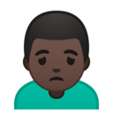 Android Oreo; U+1F64D U+1F3FF U+200D U+2642 U+FE0F; Emoji