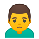 Android Oreo; U+1F64D U+200D U+2642 U+FE0F; Emoji