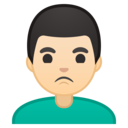 Android Oreo; U+1F64E U+1F3FB U+200D U+2642 U+FE0F; Emoji