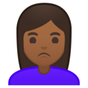 Android Oreo; U+1F64E U+1F3FE U+200D U+2640 U+FE0F; Emoji