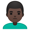 Android Oreo; U+1F64E U+1F3FF U+200D U+2642 U+FE0F; Emoji
