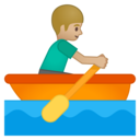 Android Oreo; U+1F6A3 U+1F3FC; Emoji