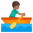 Android Oreo; U+1F6A3 U+1F3FD; Emoji