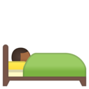 Android Oreo; U+1F6CC U+1F3FE; Emoji