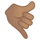 Android Oreo; U+1F919 U+1F3FD; Emoji