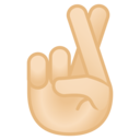 Android Oreo; U+1F91E U+1F3FB; Emoji