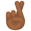 Android Oreo; U+1F91E U+1F3FE; Emoji