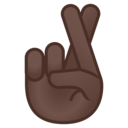 Android Oreo; U+1F91E U+1F3FF; Emoji