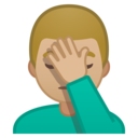 Android Oreo; U+1F926 U+1F3FC U+200D U+2642 U+FE0F; Emoji