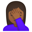 Android Oreo; U+1F926 U+1F3FE U+200D U+2640 U+FE0F; Emoji