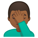 Android Oreo; U+1F926 U+1F3FE U+200D U+2642 U+FE0F; Emoji