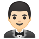 Android Oreo; U+1F935 U+1F3FB; Emoji