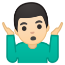 Android Oreo; U+1F937 U+1F3FB U+200D U+2642 U+FE0F; Emoji