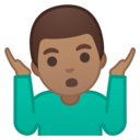Android Oreo; U+1F937 U+1F3FD U+200D U+2642 U+FE0F; Emoji