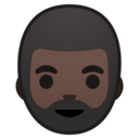 Android Oreo; U+1F9D4 U+1F3FF; Homme À Barbe: Peau 5 Emoji