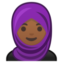 Android Oreo; U+1F9D5 U+1F3FE; Femme Avec Foulard: Peau 4 Emoji