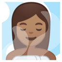 Android Oreo; U+1F9D6 U+1F3FD; Personne Au Spa: Peau 3 Emoji