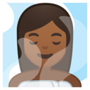 Android Oreo; U+1F9D6 U+1F3FE; Personne Au Spa: Peau 4 Emoji