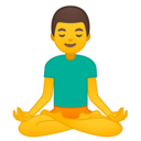 Android Oreo; U+1F9D8 U+200D U+2642 U+FE0F; Homme En Position Du Lotus Emoji