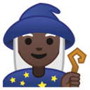 Android Oreo; U+1F9D9 U+1F3FF U+200D U+2640 U+FE0F; Magicienne: Peau 5 Emoji