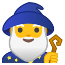 Android Oreo; U+1F9D9 U+200D U+2642 U+FE0F; Magicien Emoji