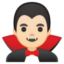 Android Oreo; U+1F9DB U+1F3FB U+200D U+2642 U+FE0F; Homme Vampire: Peau 1 Emoji