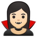 Android Oreo; U+1F9DB U+1F3FB; Personne Vampire: Peau 1 Emoji