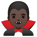 Android Oreo; U+1F9DB U+1F3FF U+200D U+2642 U+FE0F; Homme Vampire: Peau 5 Emoji