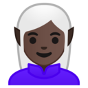 Android Oreo; U+1F9DD U+1F3FF U+200D U+2640 U+FE0F; Femme Elfe: Peau 5 Emoji