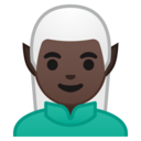 Android Oreo; U+1F9DD U+1F3FF U+200D U+2642 U+FE0F; Homme Elfe: Peau 5 Emoji