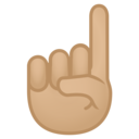 Android Oreo; U+261D U+1F3FC; Emoji