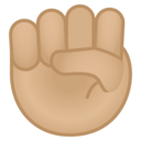 Android Oreo; U+270A U+1F3FC; Emoji