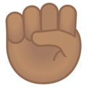 Android Oreo; U+270A U+1F3FD; Emoji