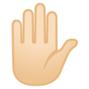 Android Oreo; U+270B U+1F3FB; Emoji