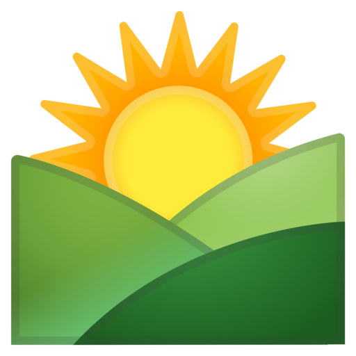 ð Sonnenaufgang über Bergen-Emoji