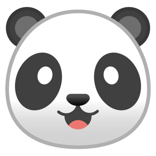 Desenho de Emoji de rosto de panda para colorir