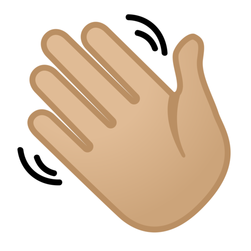 emoji hand wave