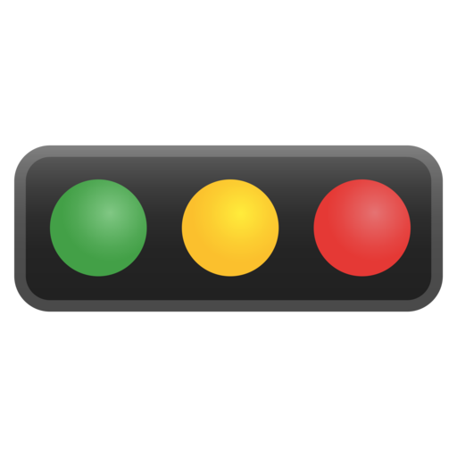 ? horizontale Verkehrsampel-Emoji