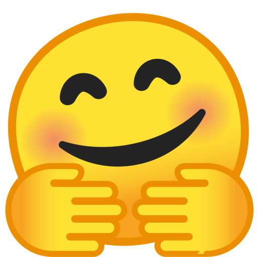 🤗 Smiling Face With Open Hands Emoji, Hug Emoji, Hugging Emoji