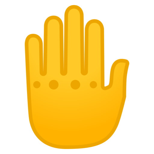 🤚 Raised back of hand emojis 🤚🏻🤚🏼🤚🏽🤚🏾🤚🏿